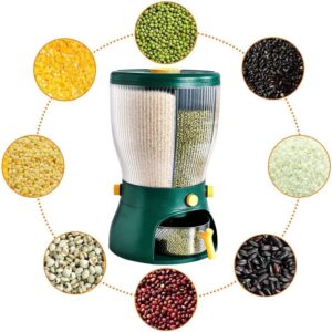 Boîte de stockage alimentaire multi-compartiments – Distributeur rotatif 360° hermétique